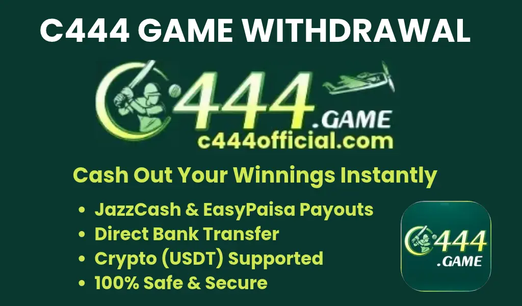C444 Game Withdrawal Methods and Payout Banner